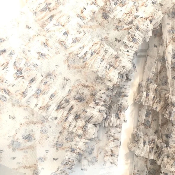 Mac Duggal Floral Ruffle Mini Dress size 10 - Picture 8 of 12